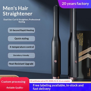 Fer à lisser et à boucler pour hommes, en matériau PTC, double usage, avec pince à permanente, pour volume, ions négatifs, utilisation sur <span class=keywords><strong>cheveux</strong></span> secs ou humides, pour <span class=keywords><strong>cheveux</strong></span> courts - Product Image 5