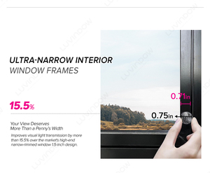 Biệt thự ven biển nhôm cửa sổ cửa sổ tác động bão chống ăn mòn hồ sơ mỏng đẩy ra cửa sổ kính cho ngôi nhà - Product Image 6