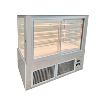 Réfrigérateur de présentation de gâteaux à température unique, à poser sur comptoir, avec éclairage LED et étagères réglables, vente directe usine