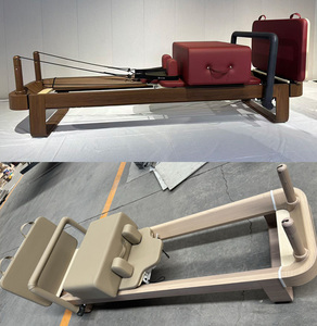 Reformer <span class=keywords><strong>Pilates</strong></span> de Luxe en Aluminium pour Usage Commercial et Domestique, Revêtement en Cuir Microfibre pour Studios de Yoga et Salles de Sport - Product Image 2
