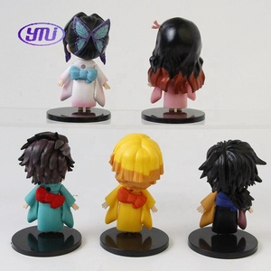 Figuras de Anime de 10 cm, 6 Piezas/Juego, Muñecos de PVC, Modelo Q, Regalo para Niños, Kamado Tanjirou, Agatsuma <span class=keywords><strong>Zenitsu</strong></span>, <span class=keywords><strong>Nezuko</strong></span> Kamado - Product Image 4