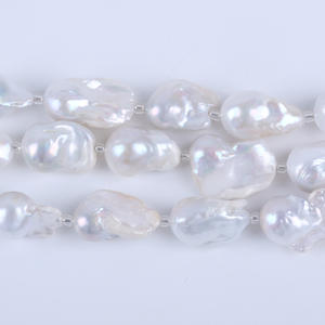 Perlas Sueltas de Agua Dulce Naturales de Zhuji, 18 cm, 13-15 mm, Blancas, Tipo Mars, para Pulseras, Material para Hacer Joyas - Product Image 2