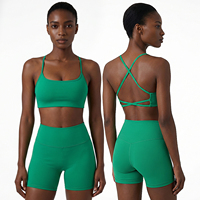 Ensemble de sport 2 pièces pour femme, couleur unie, personnalisé OEM/ODM, avec short taille haute respirant pour la gym