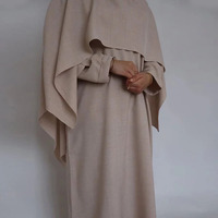 Ensemble deux pièces élégant et modeste pour femmes, style islamique turc, en satin respirant et polyester, robe maxi abaya super douce de qualité supérieure