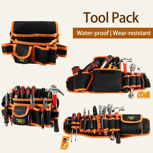 Nova chegada atacado heavy duty ferramenta assistente ajustável cinto de suporte da cintura cinto de kits de ferramentas saco com bolsos multi para eletricistas