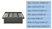 Cadre de lit plateforme Queen en métal avec panneaux latéraux, 60x80x16 pouces, noir, aucun sommier tapissier nécessaire, qualité commerciale, Uetco