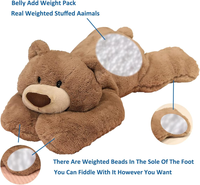 Fournisseur de jouets en peluche lestés Ours Animal Jouet en peluche chauffant au micro-ondes Jouet sensoriel en peluche lesté pour enfants Soulager l'anxiété