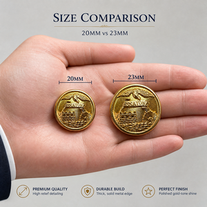 Bouton d'uniforme en métal plaqué or, style Essayons, emblème Aigle et Château du Corps des Ingénieurs, pour Cosplay et Collection - Product Image 2
