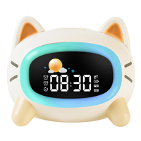 Despertador Digital Recargable con Simulador de Amanecer para Niños, Reloj LED con Función de Repetición, Cambio de Color, USB, para Mesita de Noche