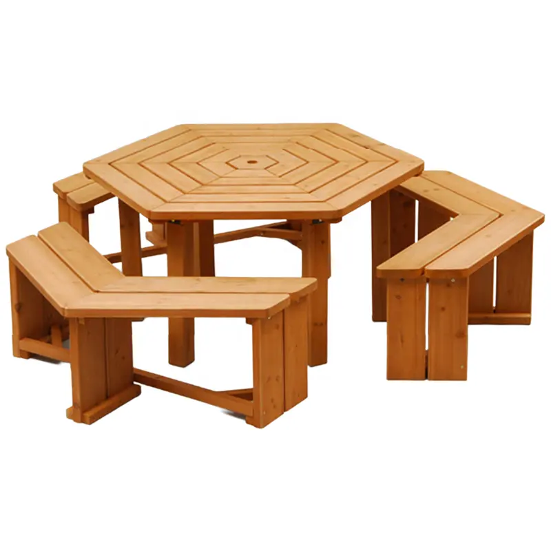 Dış mekan mobilyası barbekü ahşap plaj bahçe <span class=keywords><strong>bira</strong></span> pong yuvarlak ahşap parti masa sandalye seti