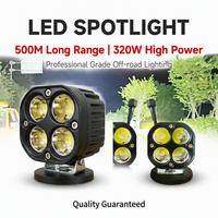Projecteur LED à 4 lentilles, projecteur rond, portée de 600 m, projecteur haute puissance tout-terrain, lampe de conduite pour SUV, camion