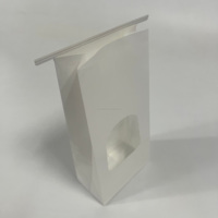 Sacs en papier kraft laminé à bord roulé scellé par du fil, de qualité alimentaire et écologique, pour nougat, biscuits, popcorn, pain et toast, 50 pièces