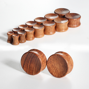 Dilatatori per Orecchie in Legno Naturale e Tunnel, Gioielli per Piercing, Regalo per Matrimonio e Fidanzamento, Gioielli per Piercing Corporeo, Plug in Legno - Product Image 1