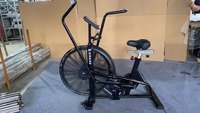 Bicicleta de aire comercial ZY, bicicleta estática profesional con ventilador y consola de control por botones, resistencia al viento, equipo de cardio para gimnasio