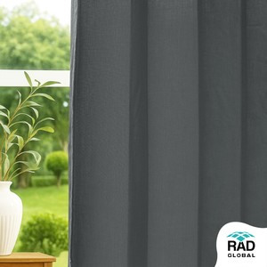 Rideaux d'extérieur gris foncé hydrofuges de qualité supérieure avec un style contemporain élégant pour des espaces de vie extérieurs raffinés - Product Image 4