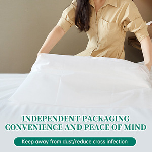 Draps de protection jetables en gros pour le voyage, draps de lit, housses de couette, taies d'oreiller pour hôtel, voyage et maison - Product Image 5