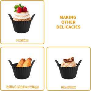 Moldes de silicona antiadherentes para freidora de aire, accesorios para freidora de aire, moldes de silicona de grado alimenticio para freidora de aire, moldes para huevos para freidora de aire, moldes para cupcakes - Product Image 4