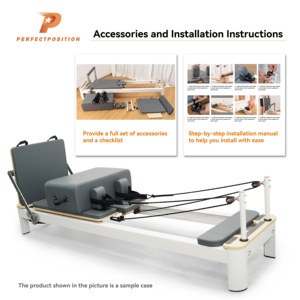 Machine de Pilates Reformer pliable en bois d'érable, portable pour studio professionnel à domicile, style classique silencieux et fluide, lit de Pilates - Product Image 3