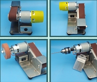 Configuration standard + meule + roue de polissage équipée de 30 bandes abrasives Micro ponceuse électrique à bande de sable