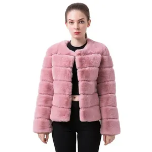 QIUCHEN- QC20050 chegada nova moda casaco de pele das mulheres roupas de inverno quente casaco de pele falso coelho falso casaco de pele quente venda
