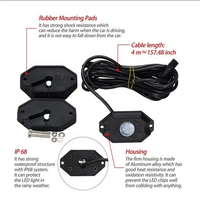 Vente en gros usine : Pack de 4 éclairages RGB multicolores contrôlés pour les cavités des roues, pour véhicules tout-terrain 4x4 et bateaux marins
