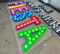 Enseigne lumineuse GFace minimaliste à cadre fin, lettres 3D en métal pour exposition en galerie moderne, signalétique d'information et logo de marque