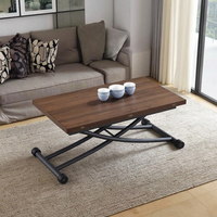 Table basse élévatrice moderne en bois B2482 Mobilier de salle à manger convertible et extensible pour la maison et l'hôtel