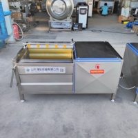 Machine de lavage automatique à brosses pour pommes de terre, carottes et gingembre, nettoyeur de légumes racineux pour ligne de traitement en usine alimentaire