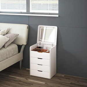 <span class=keywords><strong>Mesa</strong></span> de Noche Moderna de Color Crema, Más Vendida, con Función de Almacenamiento Multifuncional - Product Image 4