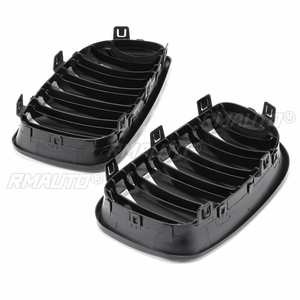 Calandre avant double lamelles noires brillantes de remplacement pour BMW E81 E87 E82 E88 120I 128I 130I 135I Série 1 2008-2013 - Product Image 4