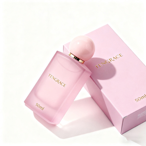 Elegant <strong>Pink</strong> 50ml Luxury Square Perfume <strong>Bottle</strong> Sprayer Frosted <strong>Pink</strong> Parfum Container Perfume <strong>Bottle</strong> with Custom Logo - Product Image 5
