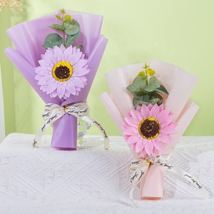 TC, venta al por mayor, Mini flores secas, plantas, ramos, decoración de boda, San Valentín, regalo del Día de la madre, jabón Artificial, ramo de girasol - Product Image 3