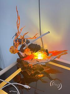 Figura in PVC di Agatsuma Zenitsu da <span class=keywords><strong>Demon</strong></span> <span class=keywords><strong>Slayer</strong></span>: <span class=keywords><strong>Kimetsu</strong></span> <span class=keywords><strong>No</strong></span> <span class=keywords><strong>Yaiba</strong></span>, 35 cm, con Illuminazione - Product Image 6