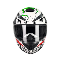 Casque de moto intégral noir de haute qualité avec double pare-soleil Nouveau casque d'équitation de sport respirant en matériau ABS