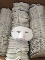 Topeng Pesta Lucu Plastik Putih untuk Perlengkapan Pesta Liburan Karnaval Masquerade Cosplay Aksesori Halloween Kerajinan DIY