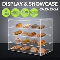 Vitrine à pâtisserie en acrylique, présentoir de comptoir pour boulangerie, comptoir de présentation pour la vente au détail, étagère transparente