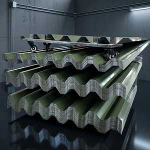 Láminas de Techo Corrugadas Galvanizadas con Recubrimiento de Zinc Prepintadas y con Acabado de Color, Estándar ASTM, <span class=keywords><strong>para</strong></span> Techos Lacados - Product Image 2