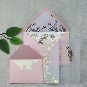 Échantillon <span class=keywords><strong>gratuit</strong></span> de cartes de <span class=keywords><strong>mariage</strong></span> en acrylique transparent d'impression florale de mode d'usine de la Chine - Product Image 6