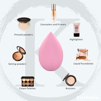 Éponge de maquillage sans latex à marque privée, directement de l'usine, pour fonds de teint liquides et crèmes