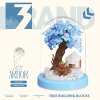 Blocs de construction en plastique ABS pour maison d'arbre enneigée, 20 pièces, mini briques DIY, jouet éducatif, décoration de maison, cadeau de Noël