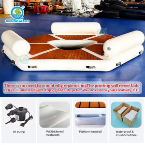 Kunden spezifische aufblasbare sechseckige schwimmende Plattform mit Kissen Werbung Schlauchboote für Wasser Freizeit - Product Image 4