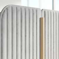 Panneau acoustique plissé en fibre de polyester, écran de confidentialité, séparateur de bureau amovible, cloison de bureau