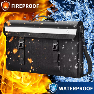 Chống cháy không thấm nước Silicone sợi thủy tinh máy tính xách tay cặp phản quang Dải cách điện công suất lớn tài liệu có giá trị màu đen - Product Image 6