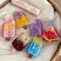 RTS-6 2026 Nouvelle Pince à Cheveux Créative Grande Taille en Forme de Sucette, Clip en Cristal, Pince Requin Mignonne et Amusante pour Fille, Accessoires Cheveux Faits Main Tendance