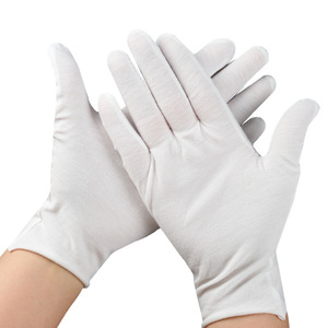 Gants <span class=keywords><strong>de</strong></span> travail en coton personnalisables en gros pour usine, gants <span class=keywords><strong>de</strong></span> protection unisexes blancs épaissis à usage général pour salle blanche - Product Image 1