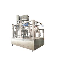 Machine d'emballage automatique rotative pour sachets préformés de sauces, liquides, pâtes, ketchup, miel, remplissage et scellage de sachets Doypack