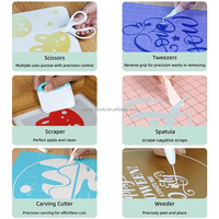 Juego de herramientas básicas de deshierbe de vinilo M R.R Craft y kit de herramientas de artesanía de precisión para Cricut Cameo Silhouette
