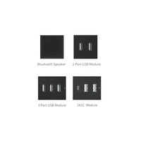 Prise de table de charge sans fil montée par pince de bureau USA prise de courant américaine 3AC USB a et USB C Port de charge rapide multiprise