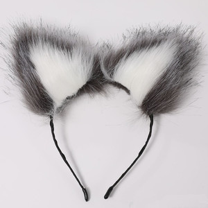 Fascia per capelli con orecchie di <span class=keywords><strong>gatto</strong></span> con animali morbidi con orecchie di animali fascia per capelli per Halloween Christmas Cosplay Anime <span class=keywords><strong>Costume</strong></span> - Product Image 1