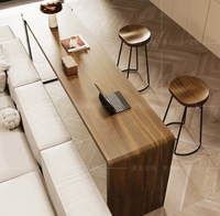 Table de bar de petite taille, table de bar longue avec cloison murale